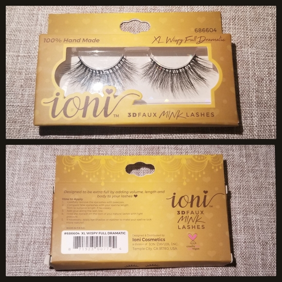 Ioni Handmade 3D Minky Faux Lash Bundle with Glue - Picture 3 of 6